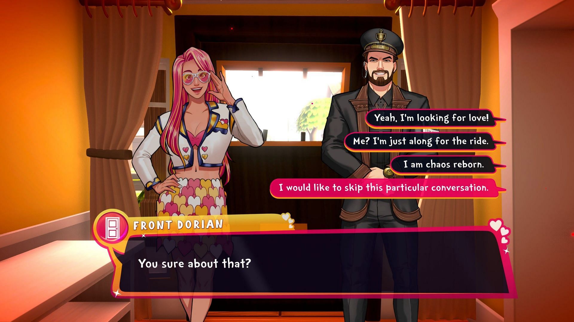 Meet new acquaintances and possibly find love (Image via Team17)